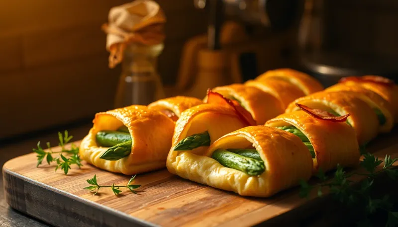 Asperges vertes en feuilletés croustillants : l'entrée facile pour un repas de Pâques réussi