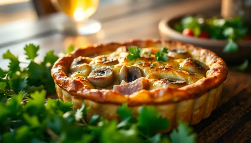 Clafoutis salé aux champignons et jambon : le plat réconfortant du soir en moins de 45 minutes
