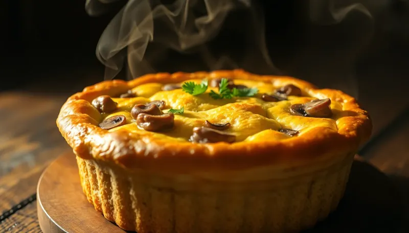 Clafoutis salé aux champignons : un plat réconfortant pour les dîners en famille