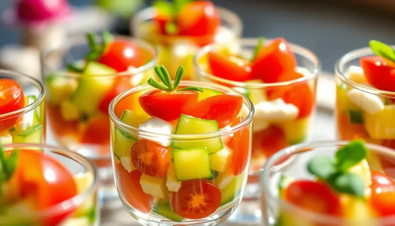 Verrine d’apéro printanière sans cuisson : fraîcheur garantie